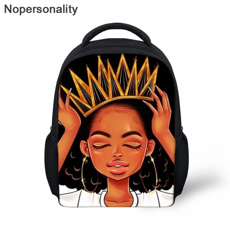 Школьные сумки Nopersonality Black queen, сумка для книг для малышей, милый Африканский рюкзак с принтом принцессы афро для начальной школы Mochilas