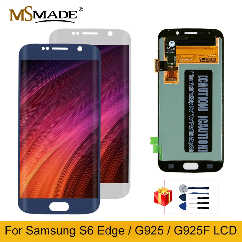 100% Оригинальный дисплей для Samsung Galaxy S6 Edge G925 G925F ЖК-дисплей сенсорный экран