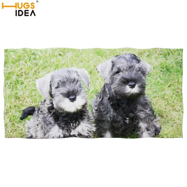 H172 HUGSIDEA Schnauzer полотенце из микрофибры с принтом Kawaii, Пляжное/банное полотенце, полотенце для тела, детское полотенце для купания, полотенце для спортзала/путешествия, полотенце для сухих волос - Цвет: H172