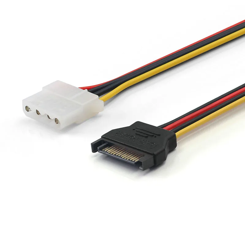 Кабель для жесткого диска с разъемом SATA Male на 2 гнезда 4 Pin Molex Female IDE HDD Jun22