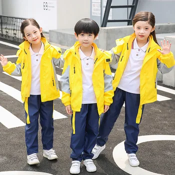 

School uniform for primary school students and kindergarten in autumn and winter Children's suit sportswear three piece suit