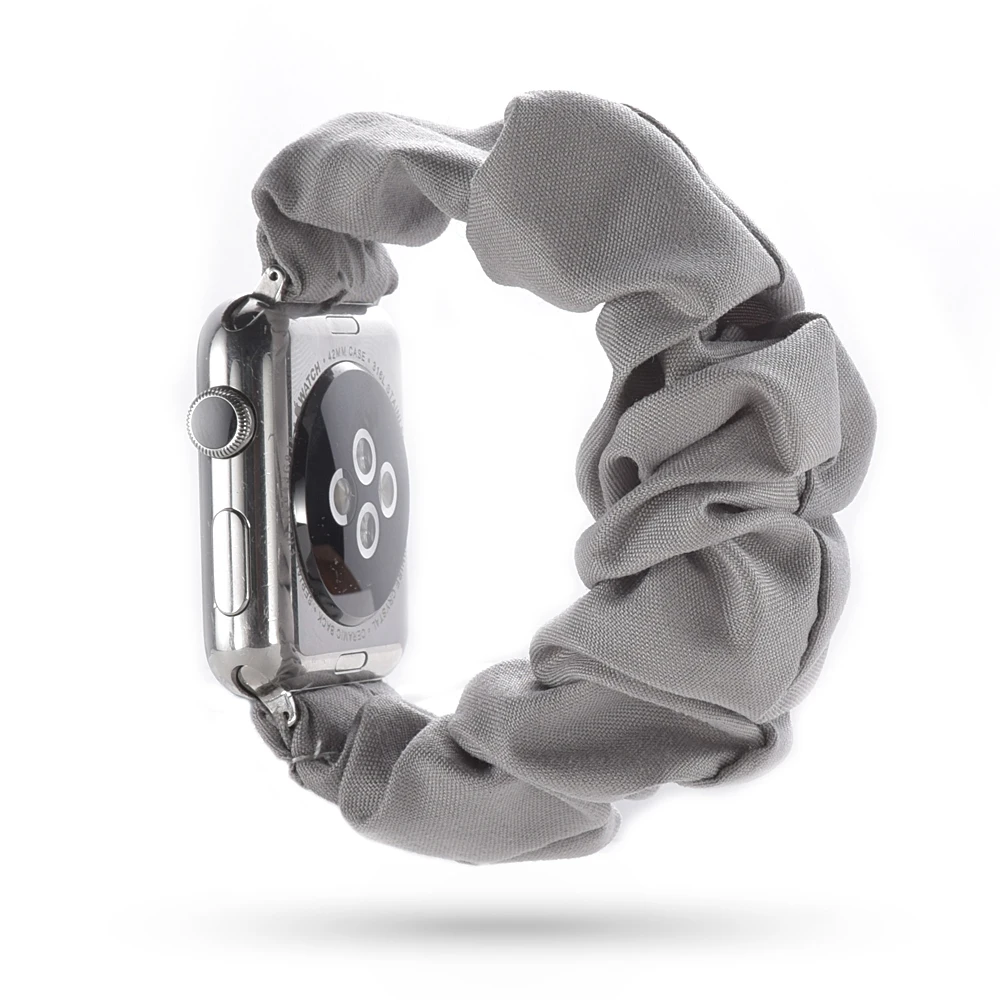 Women Scrunchie Elastic Watch Band for Apple Watch Band 38mm/40mm 42mm/44mm Casual Women Girls Strap Bracelet for iwatch - Цвет ремешка: 17