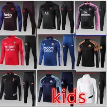 Детская тренировочная куртка; пальто; коллекция 19/20 года; Манчестерский город; настоящий Madrides inter milan; Atletico Madrides; детская куртка; комплект; Футбольная Футболка