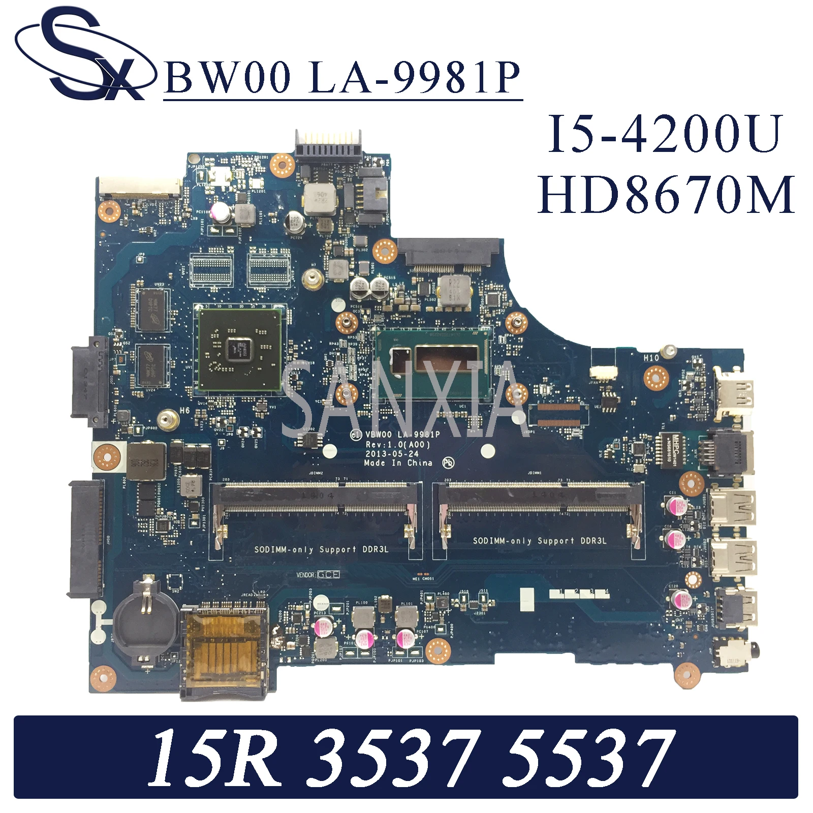 Материнская плата KEFU для ноутбука Dell Inspiron 15R 3537 5537 оригинальная материнская