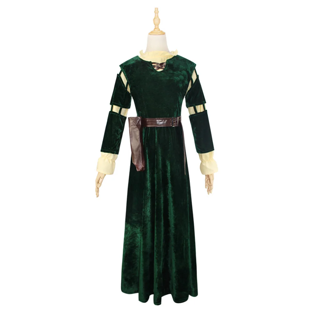 Карнавальный костюм принцессы Мериды из фильма «VEVEFHUANG»; вечерние костюмы принцессы на Хэллоуин; одежда для костюмированной вечеринки для девочек; драматические платья - Цвет: green clothes