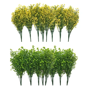 

Artificial Shrubs Bushes,12 Pcs Fake Plant Flowers, Artificial Bell-Shaped Leaves, for Hanging Flower Pots