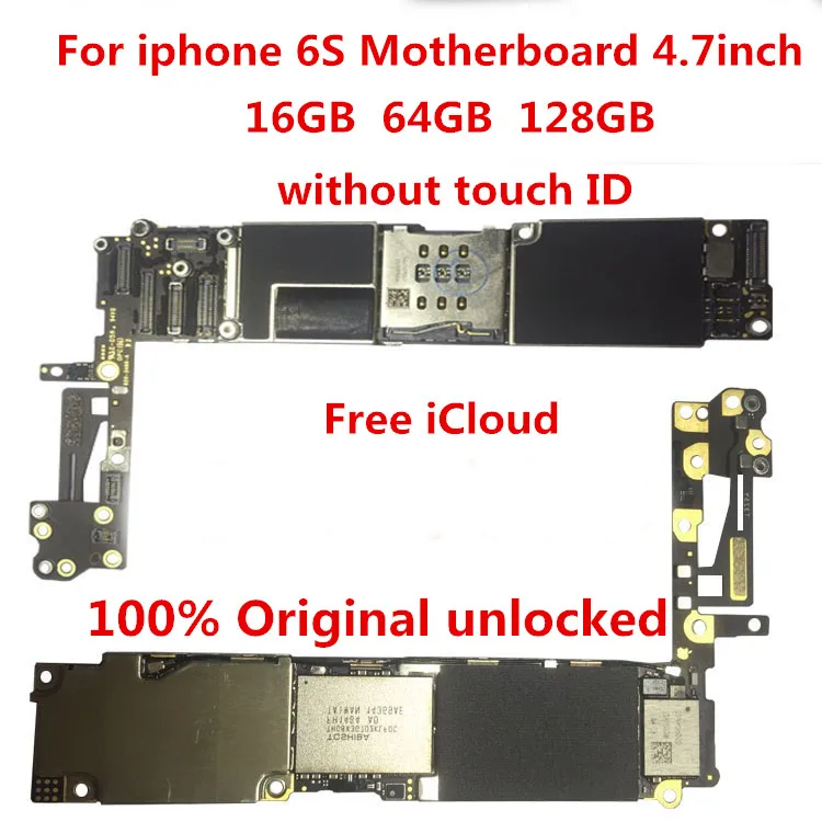 Для iPhone 6S 128GB Материнская плата, разблокирован для iPhone 6S 128GB логические платы без Touch ID 128GB+ инструмент+ подарок
