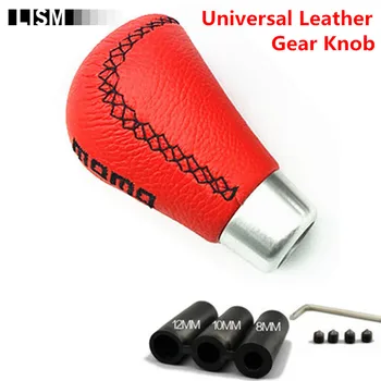 

Universal MOMO AT MT Leather Gear Shift Knob Manual Transmission Gearshift Shifter Stick Lever Headball Pen for VW for TOYOTA