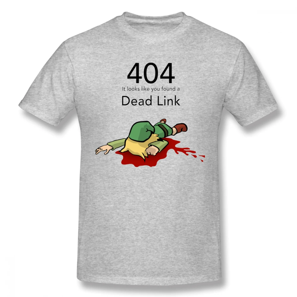 New Print T Shirt Error 404 Legend Of Zelda Dead Link T Shirt For Men Plus Size Digital Print Group Tshirt T Shirts Aliexpress