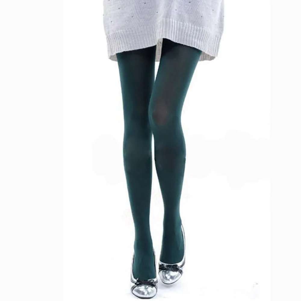 SAGACE колготки женские носки зима-осень теплые мягкие однотонные идеальный подарок подходит для дам удобные теплые мягкие носки для девочек - Цвет: Army Green