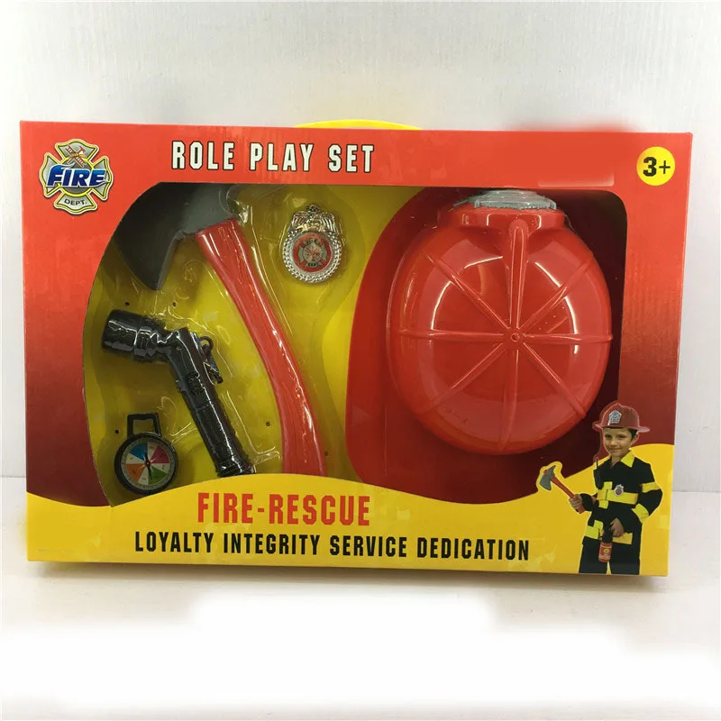 

Children Firefighting Hat Toy Play House Character Play Firefighting Member Cosplay Fire Extinguisher Props