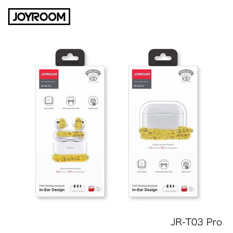 

Joyroom New T03 pro TWS Bluetooth 5.0 Earphons Pop-Up Window Headset Wireless Charging the third generation for all phones