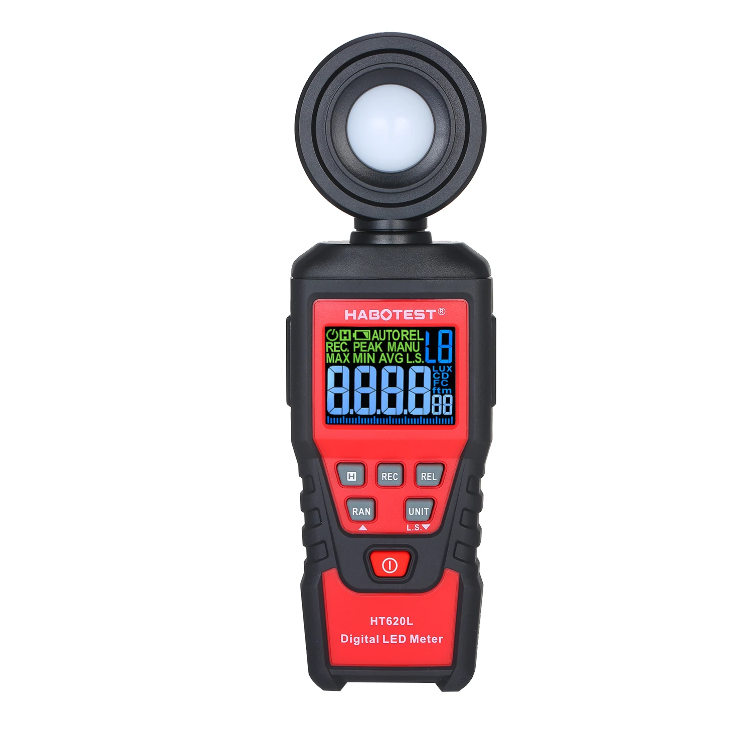 HABOTEST HT620 ручной Цифровой Люксметр с ЖК-подсветкой люксовый осветительный