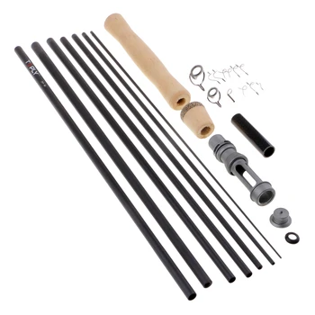 

7 Piece Universal Fly Fishing Rod Assembly Set 9ft 46T Carbon Fiber Pole Fly Rod 7/8wt Fishing Tackles