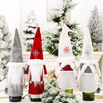 

Snow Hat Forest Old Man Wine Set Faceless Doll Wine Bottle Dress Up Champagne Wine Set
