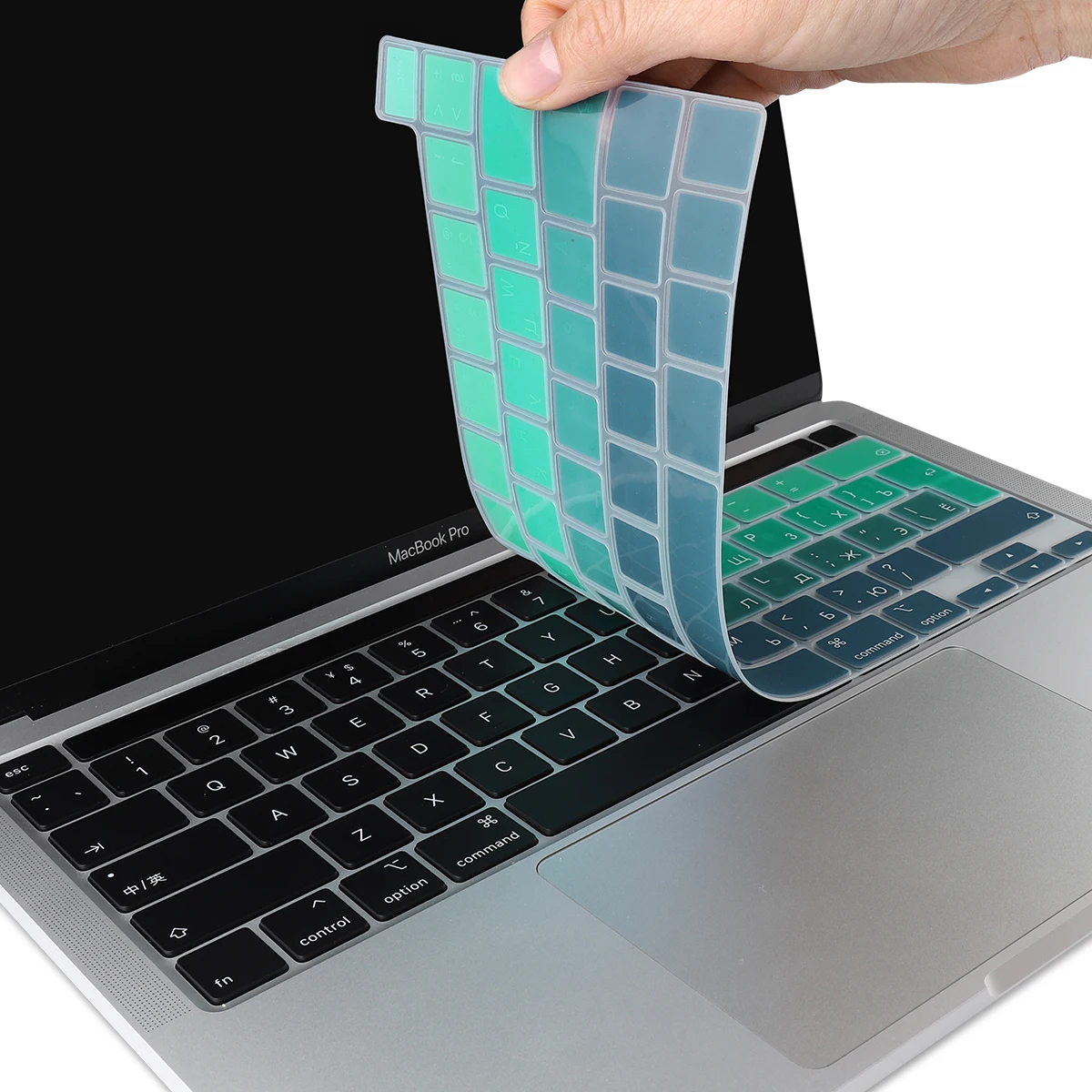 Coque de clavier en Silicone pour nouveau MacBook Pro 13/16/2020/A2141/A2289/A2338 M1, avec barre de touche, EU/russe