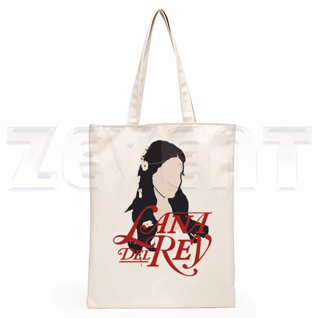 Lana Del Rey LOGO Printed Graphic Hipster Cartoon Print Shopping Bags Girls Fashion Casual Pacakge Hand Bag U
