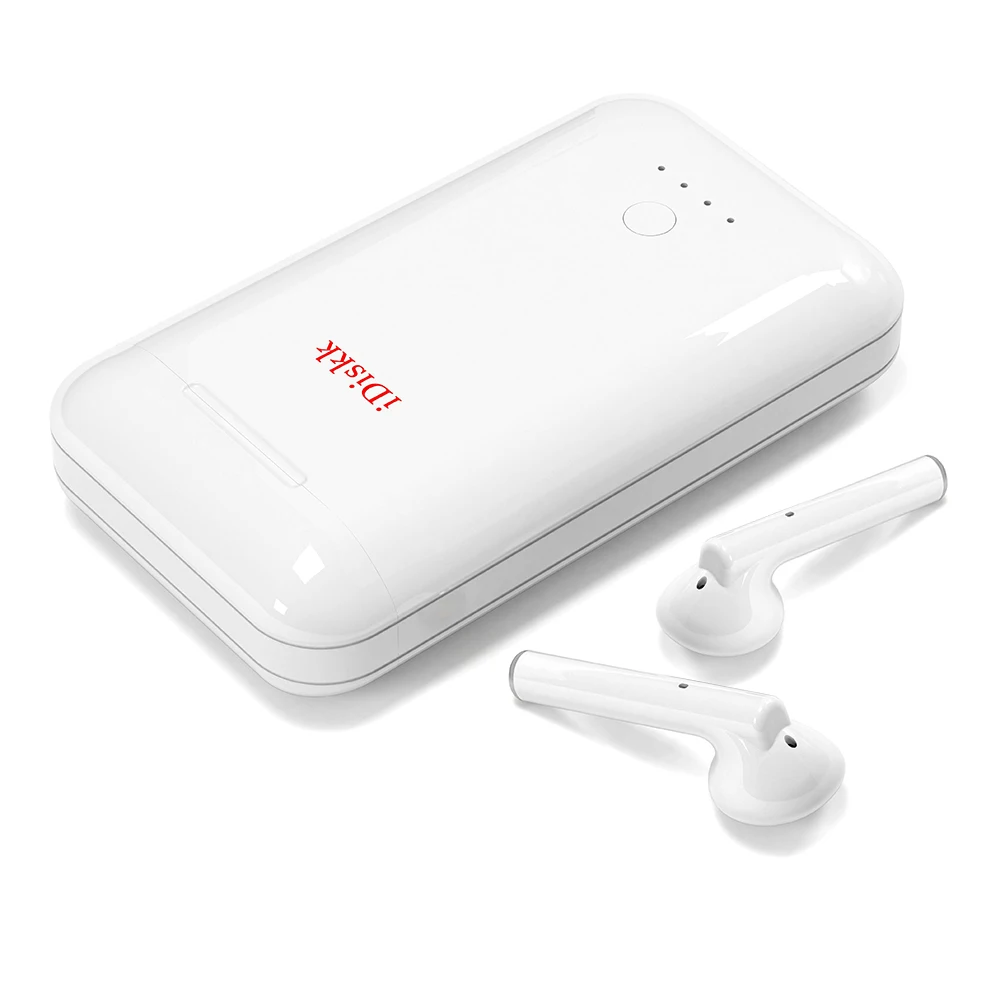 IDiskk power pods TWS беспроводные наушники Bluetooth 5,0 стерео Спортивная гарнитура поддержка power Bank Беспроводная зарядка наушники с микрофоном