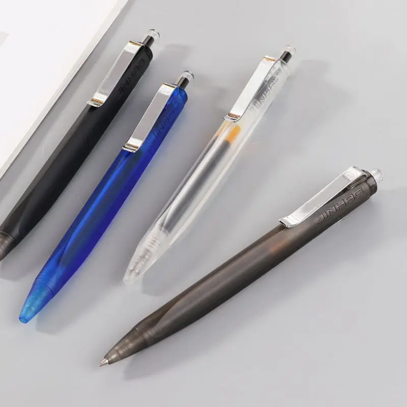 12 шт./компл. Jinhao 555 гелевая ручка 0,5 мм тонкий наконечник Пресс нейтральные ручки Инструмент для написания школьные канцелярские принадлежности H7EC