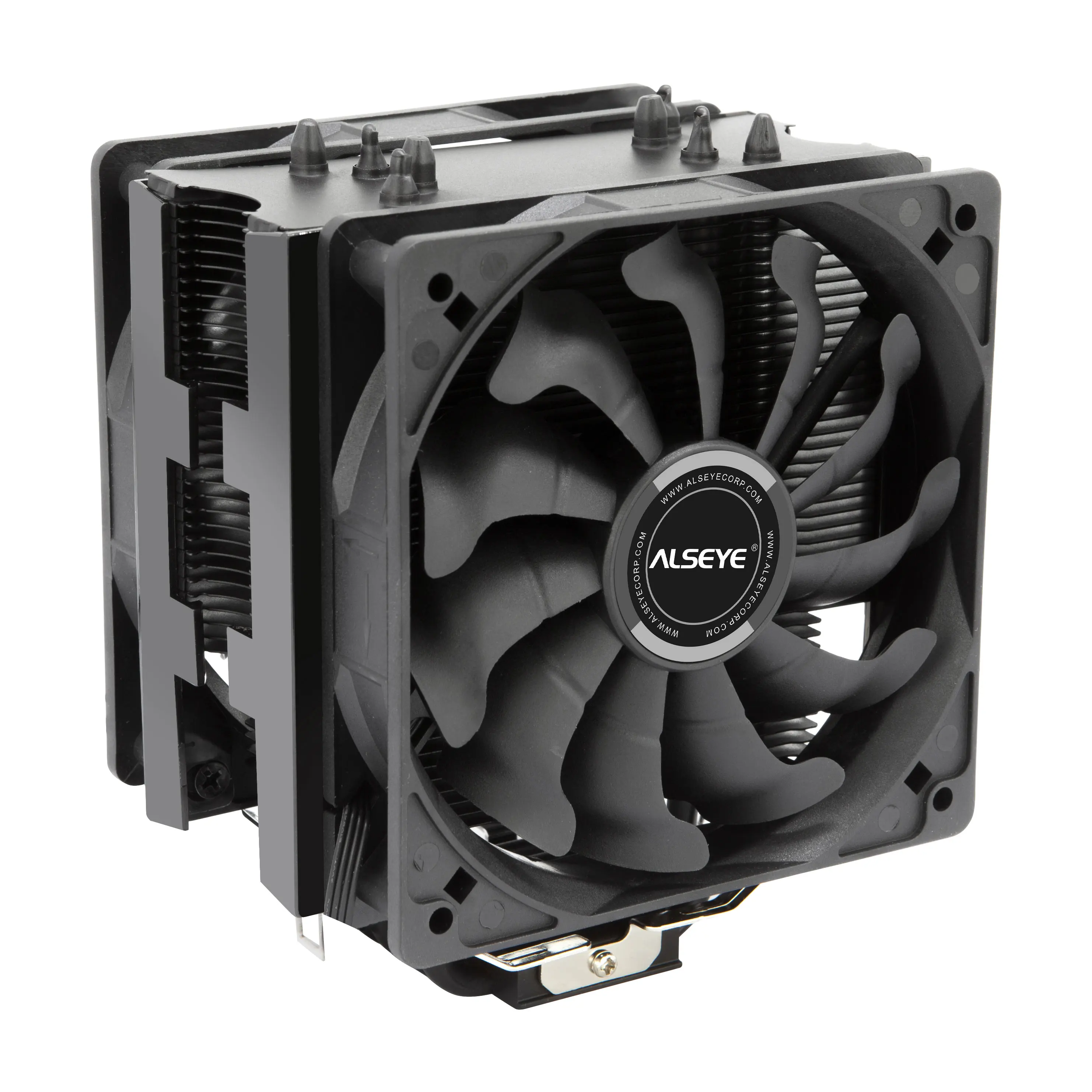 Alseye-ventilador Cooler para Cpu S120d Pwm 120 mm Pinos Tubulações de Calor Refrigerador para Lga 775 115x1366 Am2 Mais Am3 Mais Am4 Ventiladores e resfriadores - Imagem 2