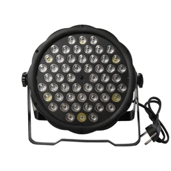Lumière colorée plate RGBW 54x3W, contrôle DMX512 pour DJLive Disco famille fête Bar effet de scène, expédition rapide 