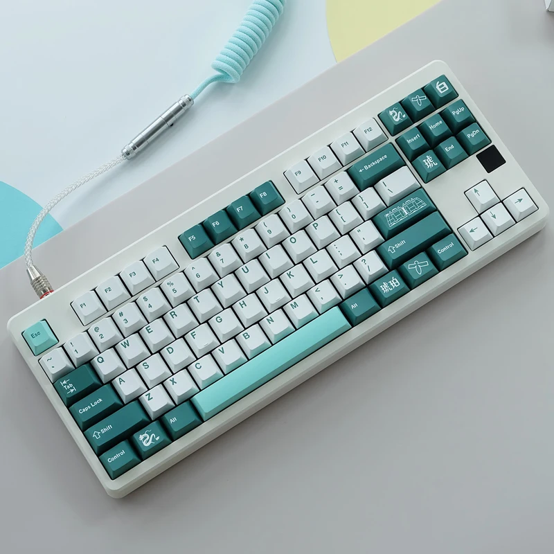 Gmk Haku Keycaps Pbt Dye Sublimation Cherry Profile Keycap 1.75u 2u Shift Iso Enter 6u 6.5u 7u Barra de Espaço Conjunto - Imagem 2