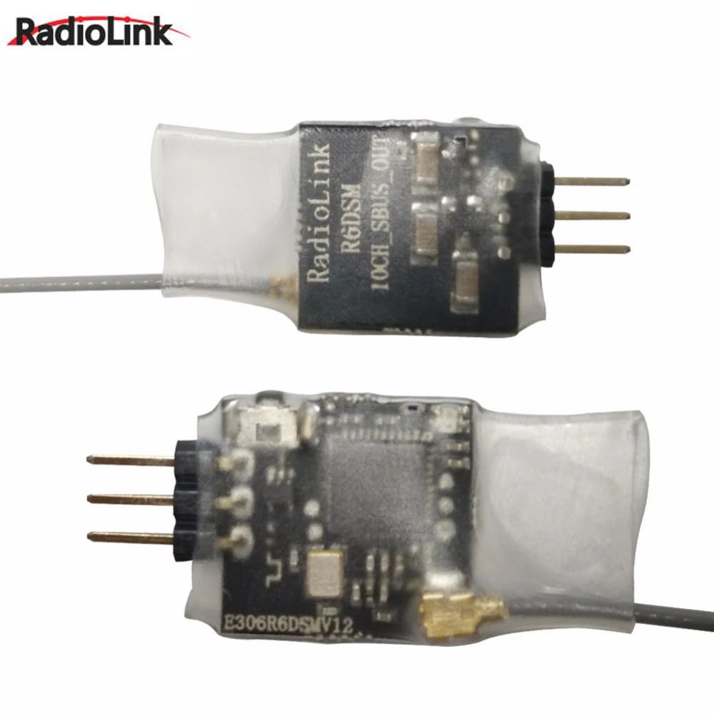 

5pcs/lot Radiolink R6DSM 2.4G 10 channels Receiver DSSS FHSS Spread Spectrum for Radiolink Transmitters AT9 AT9S AT10 AT10II