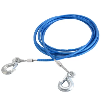 

Car traction rope 5 tons 4 meters Steel wire Tow rope Trailer belt Reflective tow rope emergency Fit Off-road vehicles