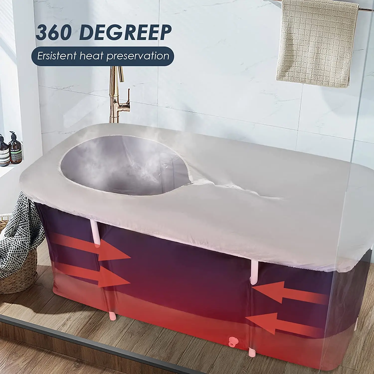 Vasca da bagno per uso domestico vasca da bagno portatile per adulti  secchio da bagno alto piccolo appartamento vasca da bagno vasca da bagno  pieghevole di lusso leggera - AliExpress