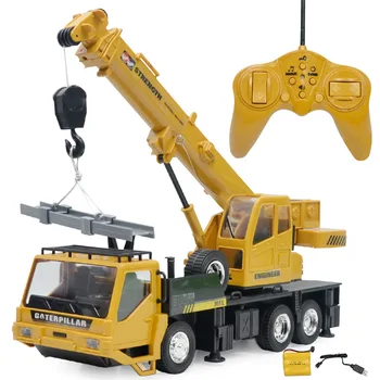 

1:24 Remote Control Truck Crane Toy Rechargeable Remote Control Lift Simulation Engineering Crane Children's Toy Model Rc Car