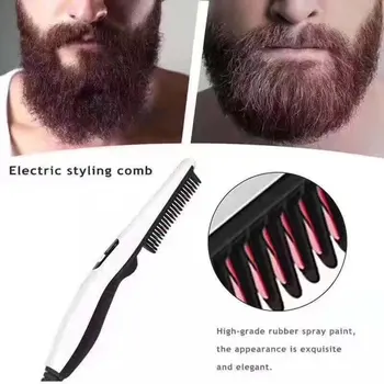 

Hot Men Beard Straightener Styler Comb Hair Curling Curler Multifunctional Hair Comb Personal Care Beard Style Comb