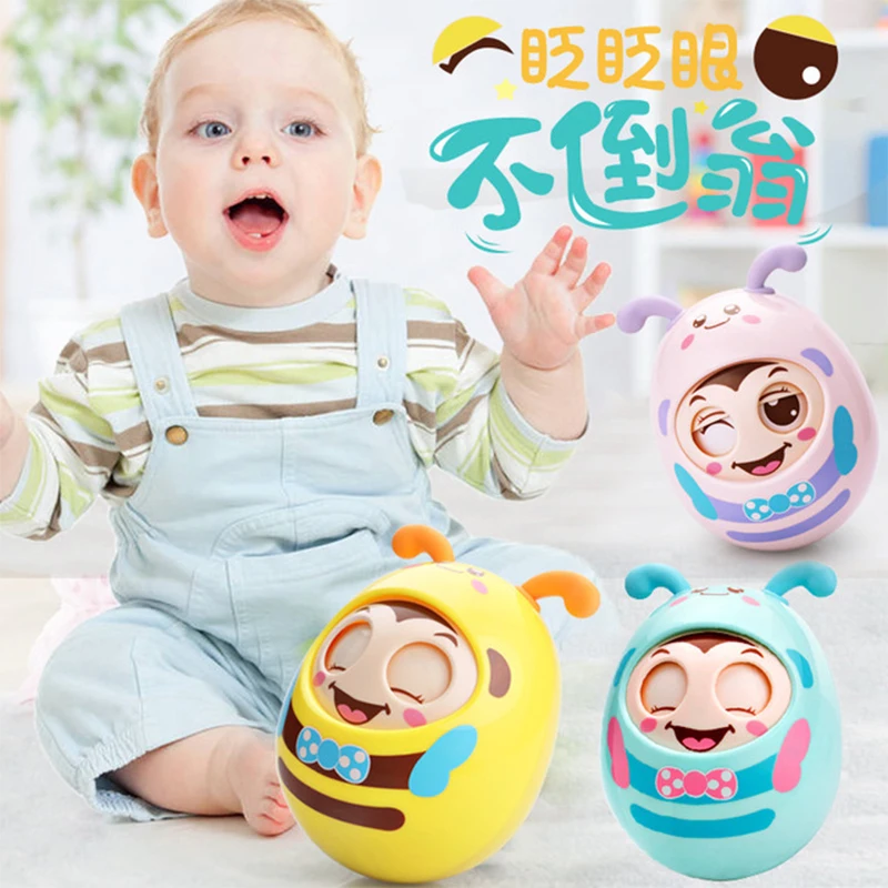 

Baby Newborn Toys Tumbler Toys For Kid Ring Bell Cute Bee Educational Rattle Baby Development Toys With Baby Teether