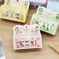 Autocollant adhésif décoratif pour Scrapbooking, ensemble de bande dessinée Washitape, papeterie pour Scrapbooking, masquage 