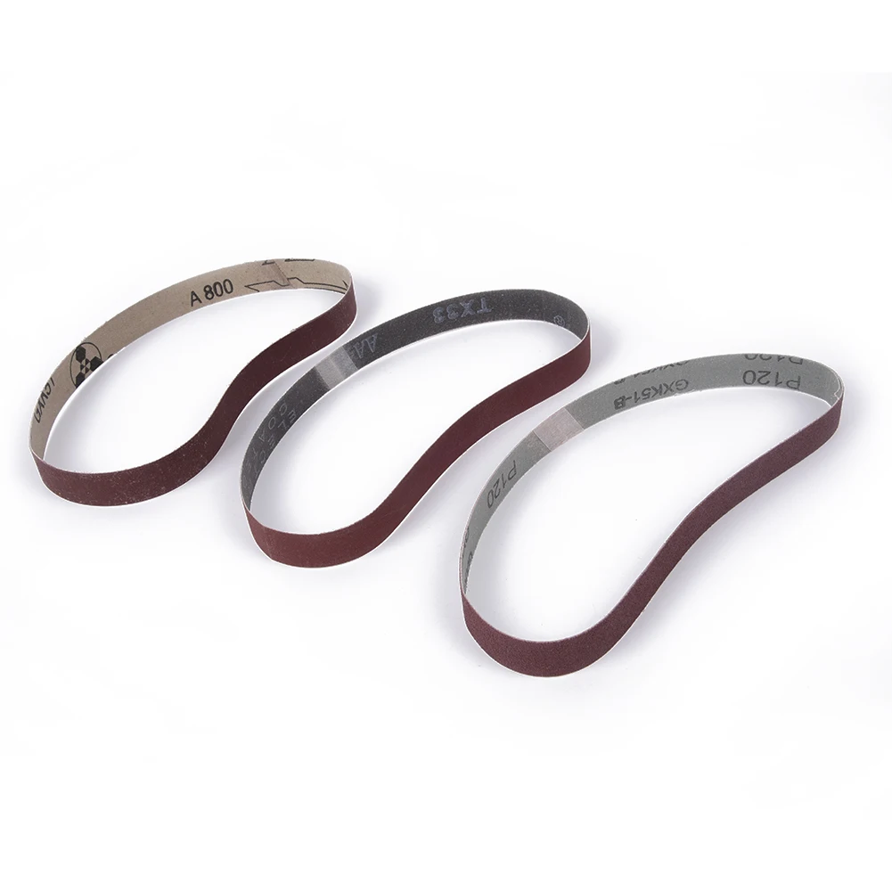 30Pc 520* 20Mm Sanding Belts Mixed 120/400/800 Grit Alumina Sander File Tool