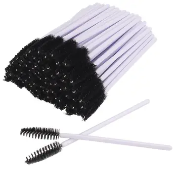

1000 pcs/lot Eyelash Mascara Wands Disposable Lash Brushes for Extensions Makeup Brush Applicators Tool Kit-White/Black