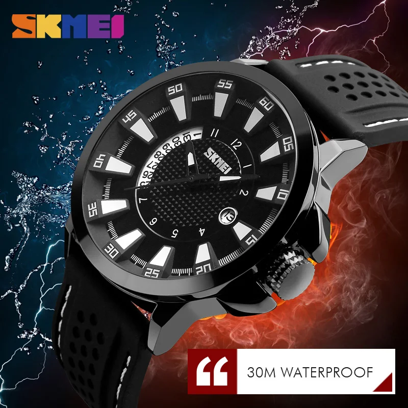 

SKMEI Fashion Men Watches Complete Calendar Quartz Wristwatches 30M Waterproof Outdoor Sport Watch Relogio Masculino 9152