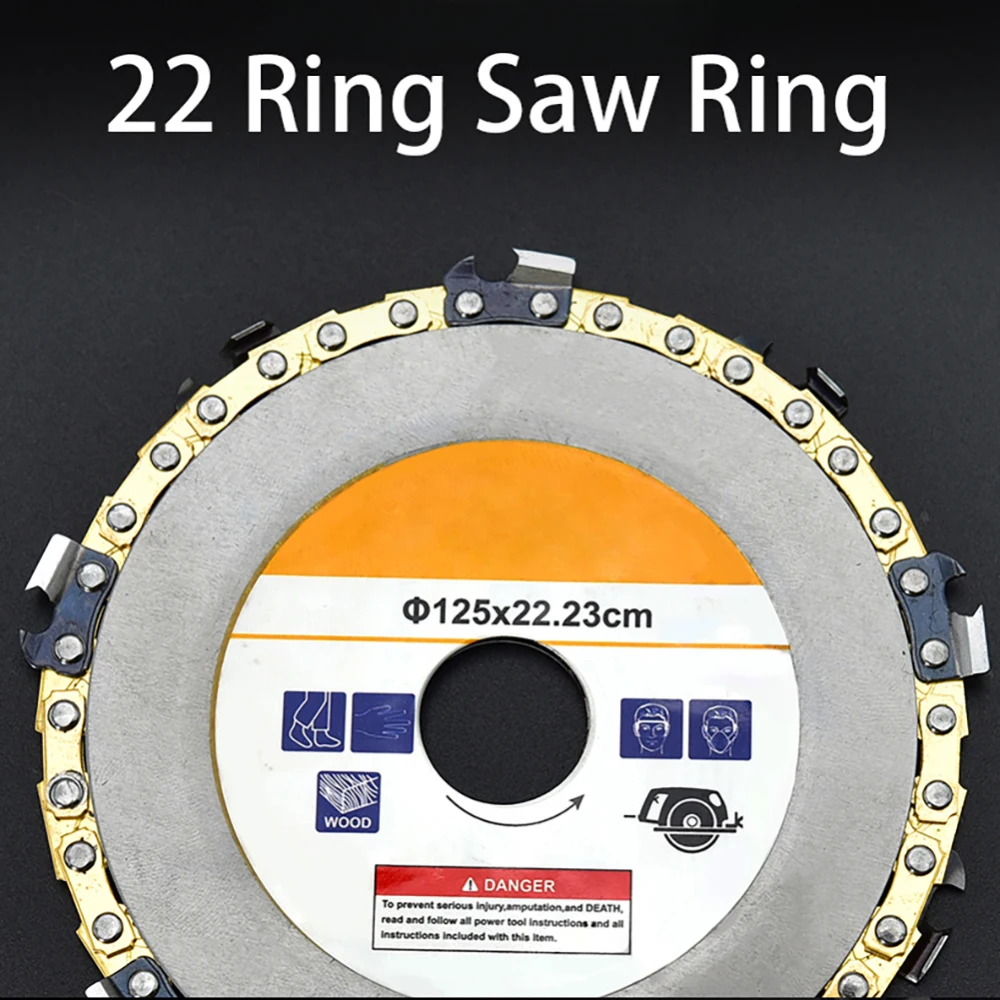 115/125MM Wood Carving Disc Woodworking Chain Grinder Chain Saws Disc Chain Plate Tools Multi-Functional Angle Grinding Tool