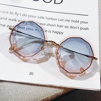 

Irregular polygon round sunglasses for women 2020 new brand chic flower shape sun glasses female vintage alloy elegant shades