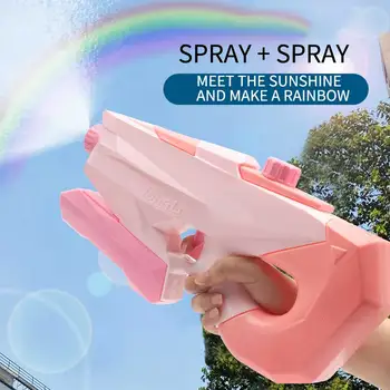Large Capacity Pink Water Gun Toy Pool Water Fighting Play Spray Pistol Toys Summer Swimming Pool Beach Outdoor Water Guns Gift