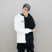 Надписью «Happy Smile», толстовки с капюшоном, верхняя одежда Для мужчин Для женщин с капюшоном в стиле «хип-хоп» с открытыми уличная белая спущенными плечами отделанный резинкой толстовки