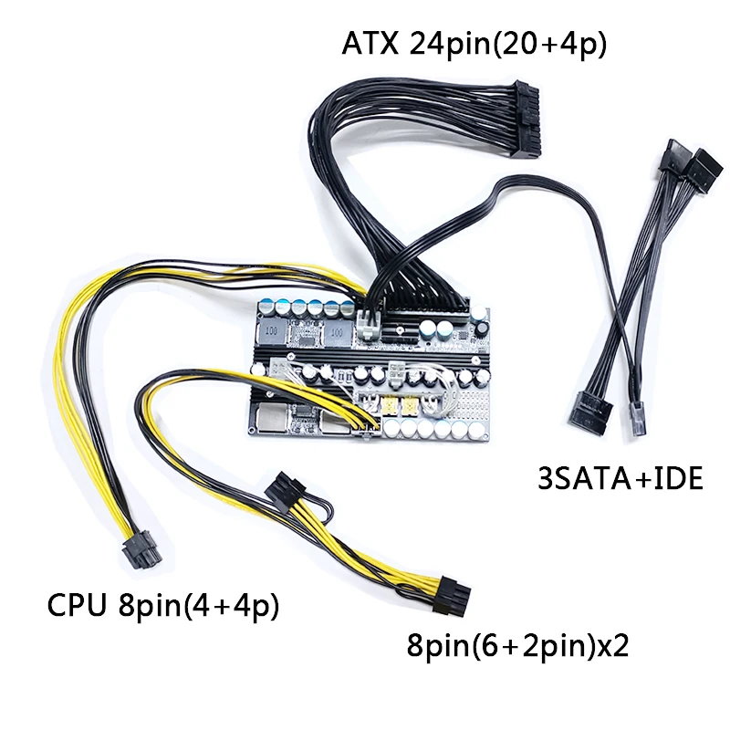 19V ATX 500W Wide Voltage Pico PSU Dual Input High Power Digital DC-ATX Power Supply For Computer Server