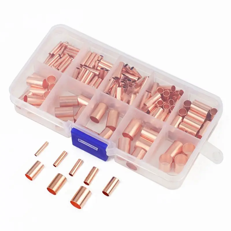 230 шт. медные соединительные трубки 1 5/2 5/3/4/5/6/7/8 мм 23 гб|Терминалы| |