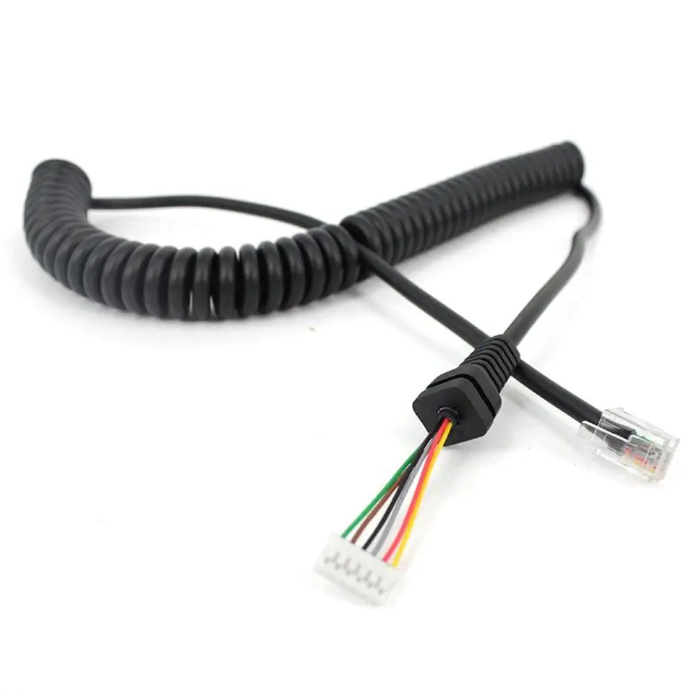 Микрофонный кабель для Yaesu MH-48A6J FT-7800 FT-8800 FT-8900 FT-7100M FT-2800M FT-8900R ручной микрофон кабель-удлинитель - Цвет: Черный