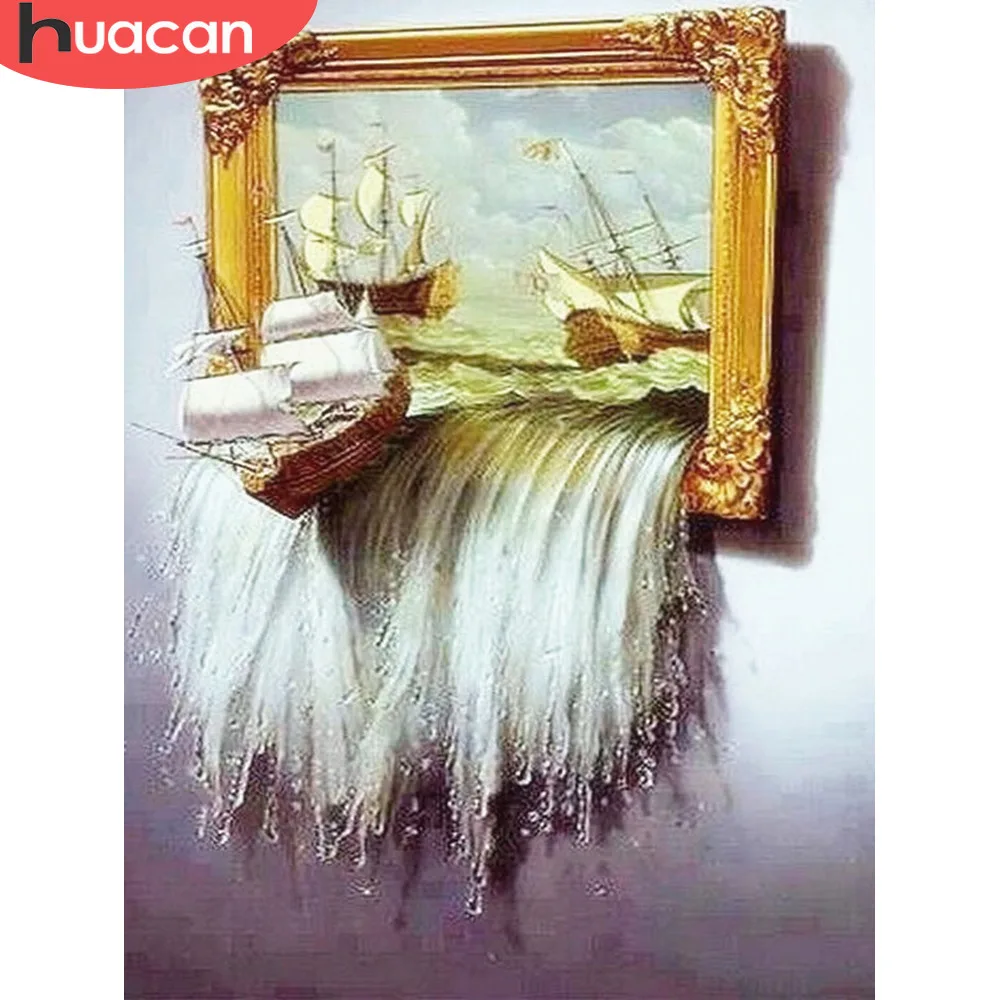 

HUACAN Diamond Painting Waterfall Diamond Embroidery Full Set Landscape Diamond Mosaic Rhinestone Picture Diamond Art Kit