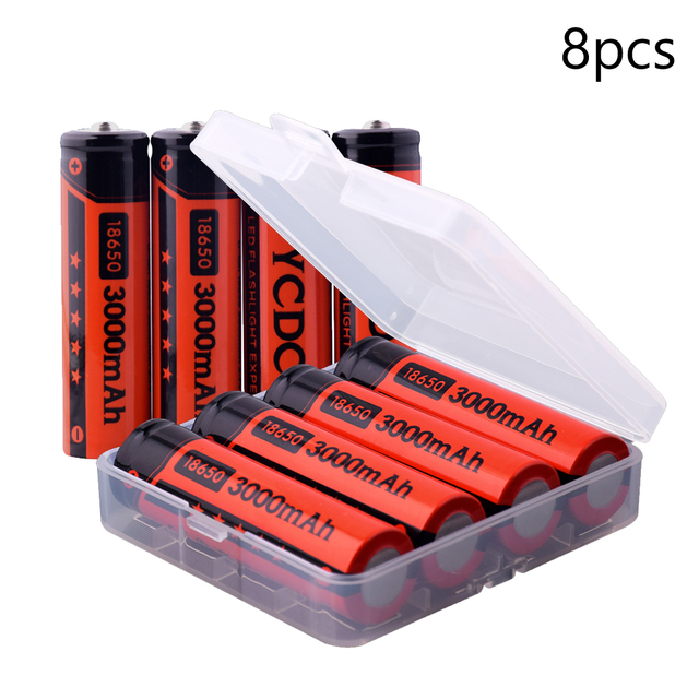 2-20Pcs/box Li-ion 18650 Rechargeable Batteries 3.7V 3000mAh Power Bank Lithium Battery for Charger led Flashlight battery