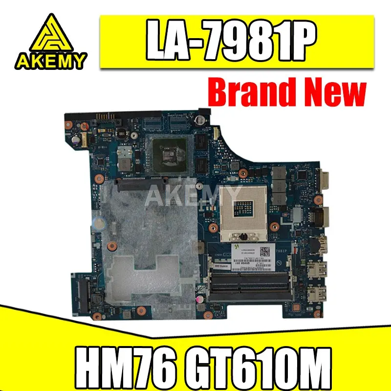 Akemy PIWG2 QIWG5_G6_G9 LA-7981P основная плата для Lenovo G580 P580 Материнская ноутбука HM76 GT610M |