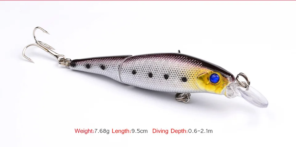 1 шт., приманка для рыбалки Minnow, 9,2 см, новинка, приманка Luya, жесткая приманка, 7,5 г, бионическая приманка, Искусственные воблеры, пластиковые рыболовные снасти, двойные крючки