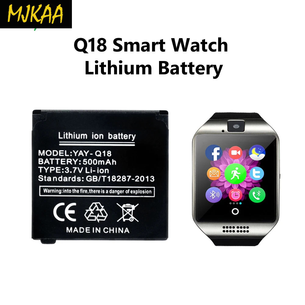 5/10Pcs Li-Po Lithium Li-polymer Batteries 3.7V 500mAh Rechargeable Li-ion Polymer Battery Spare for Q18 Smart Watch