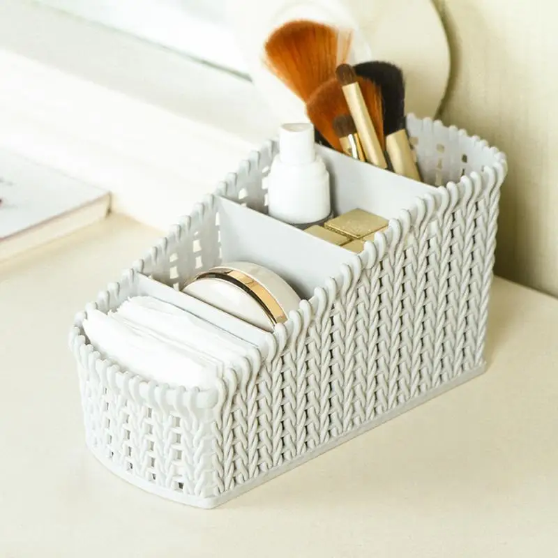 Desktop Sundries Storage Box Makeup Organizer For Cosmetic Make Up Brush Case Home Office Bathroom | Дом и сад
