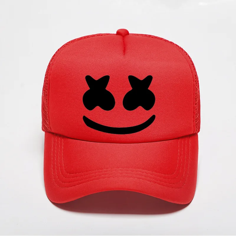 Зефир улыбающееся лицо шляпы бейсбольная шляпа Солнцезащитная шляпа кость панк стиль хип-хоп кепка Кепка с металлической буквой сетка воздухопроницаемая Кепка